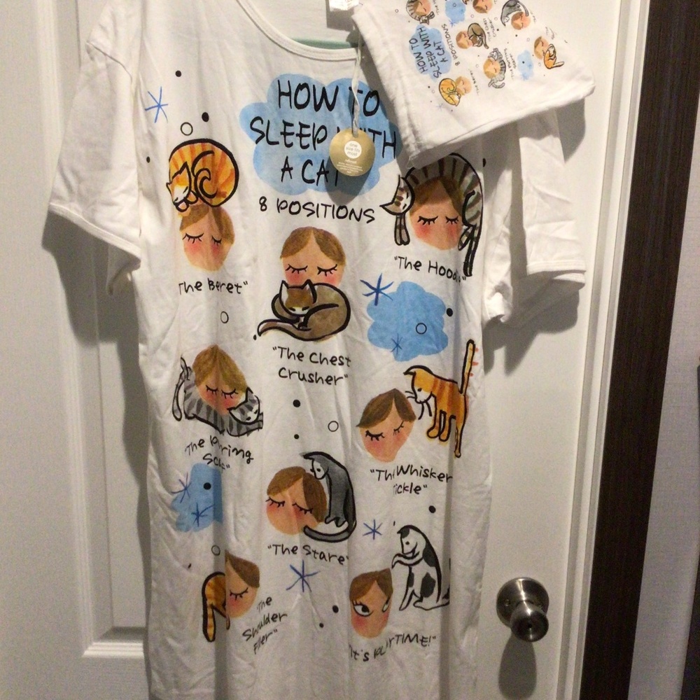 NWT Women’s rel-e-vant One Size - 100% Cotton - SS - Long Nightshirt